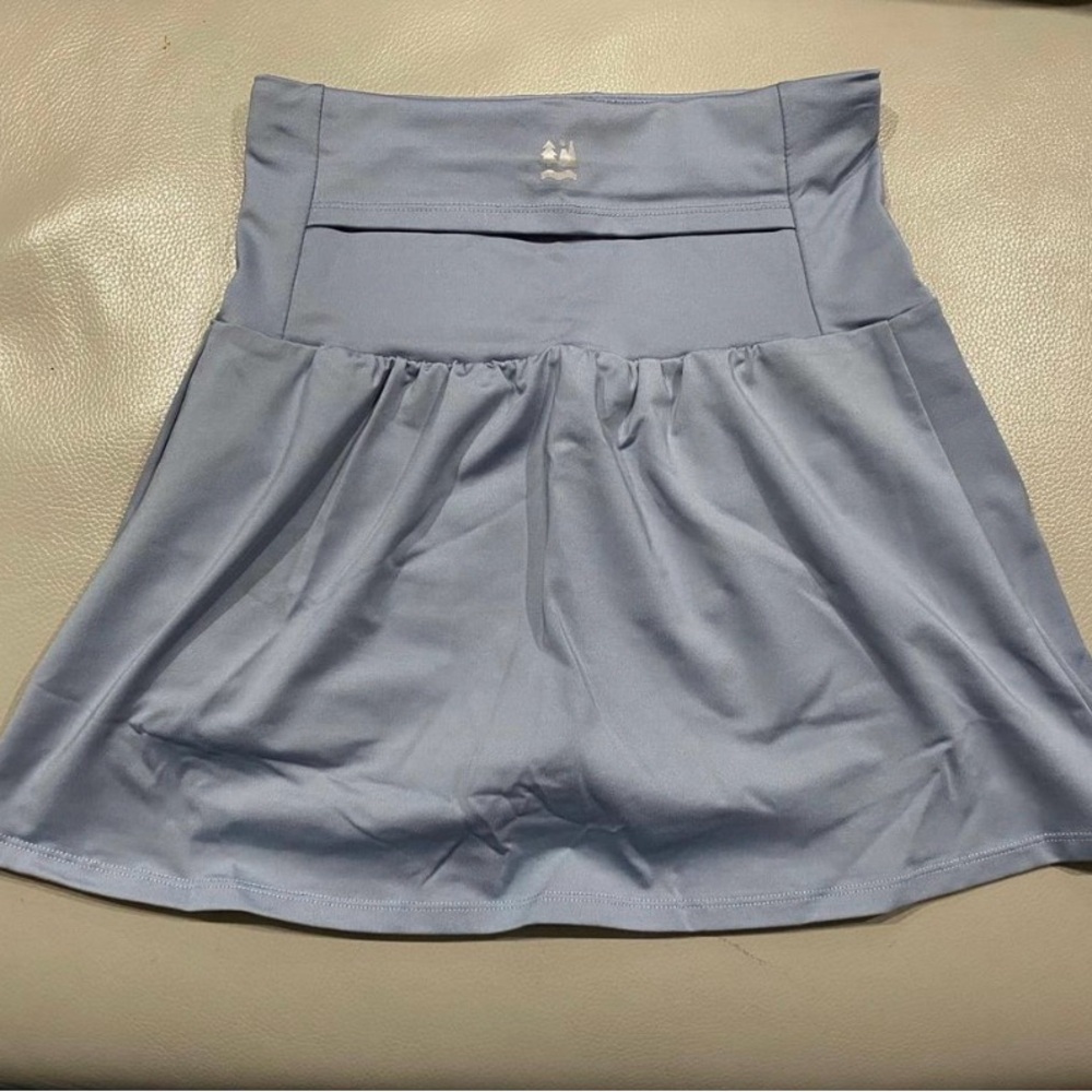 Light blue spandex skort with pockets